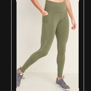 Old Navy Sage Green High-Rise Leggings